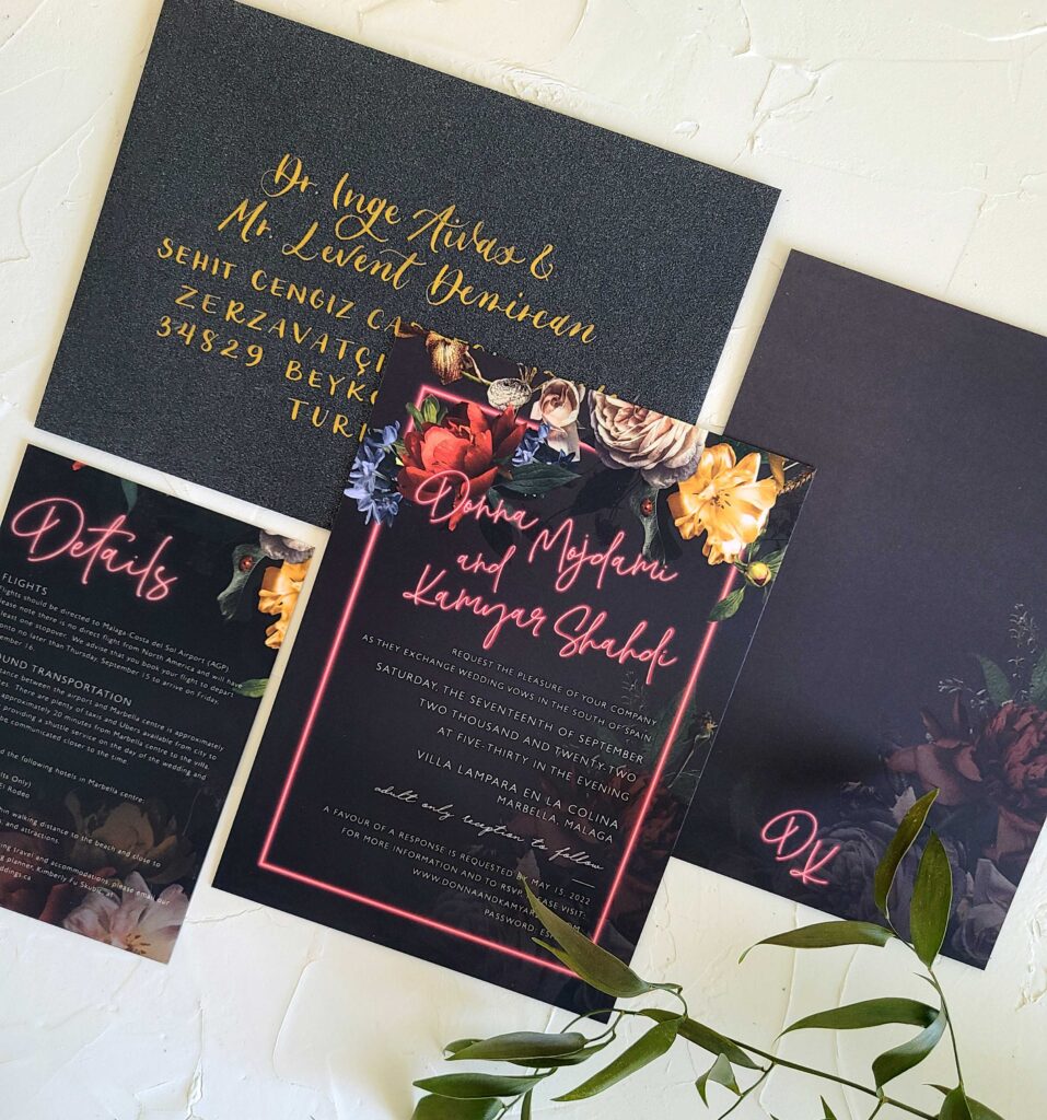 bold wedding invitations