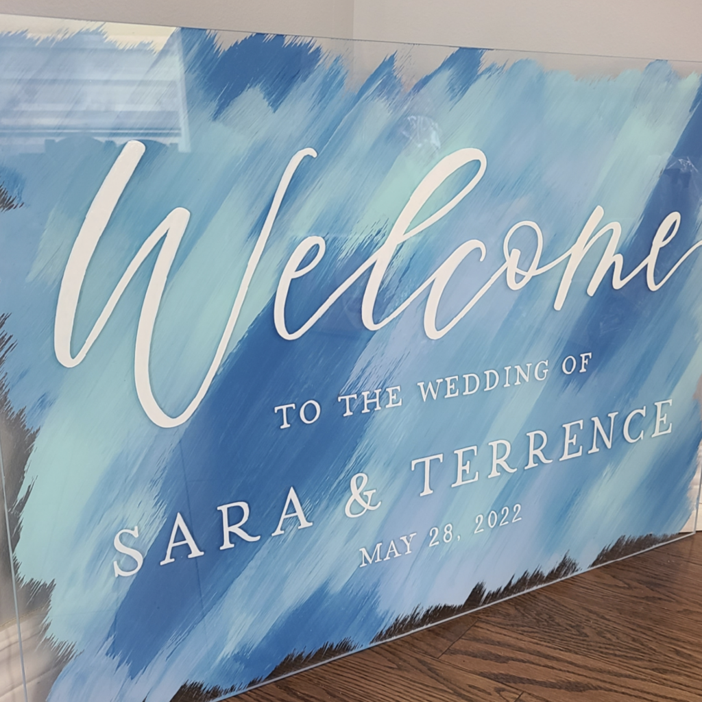 calligraphy welcome sign